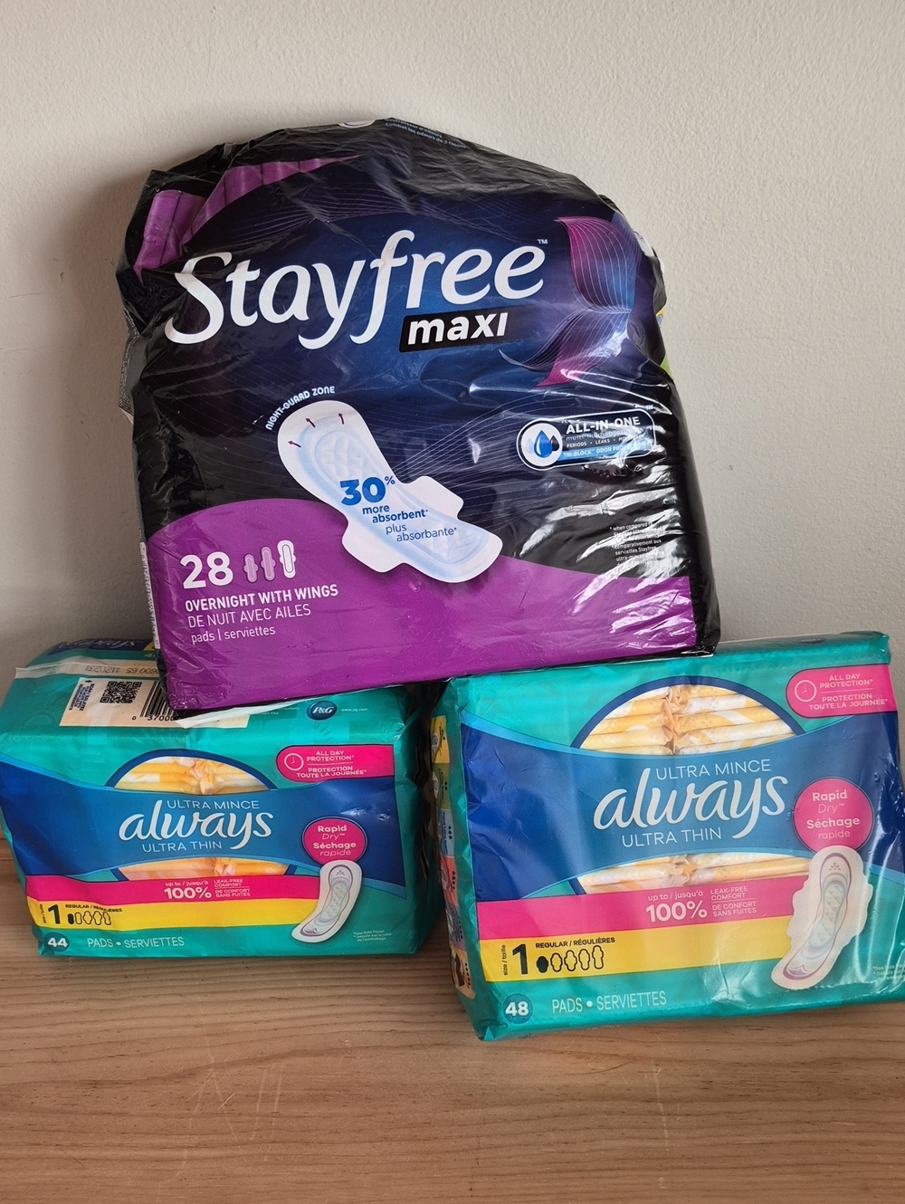 💙 3 Pc Bundle Stayfree Maxi & Always Ultra Thin Pads